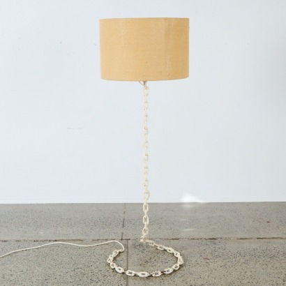 A Vintage Chain Link Floor Lamp