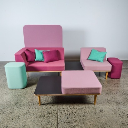 A Set of Field Modular Workplace Seating by Fletcher Design