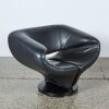 A Moroso Style Swivel Armchair in Black - 2