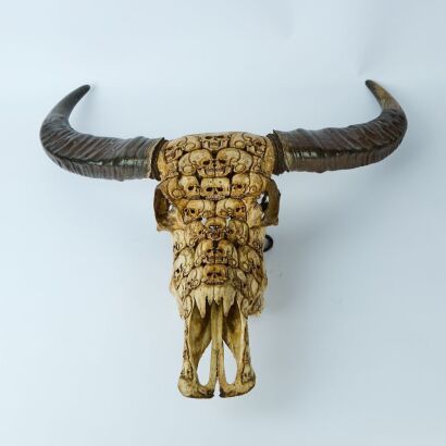 A Carved Bull's Skull