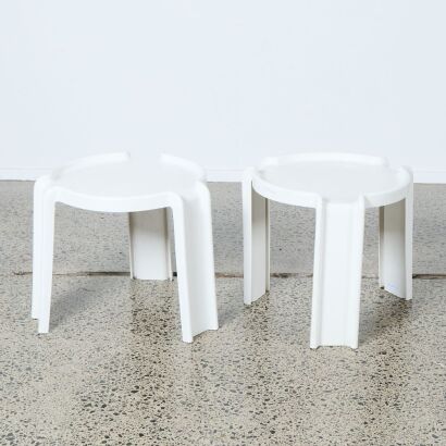 A Pair of Gino Stoppino Side Tables for Kartell