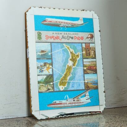 A Framed 1960s Jigsaw with a Mirror Edge