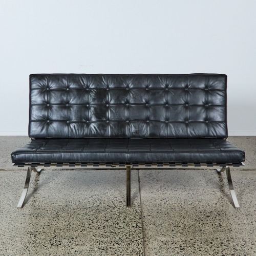 A Mies van der Rohe Barcelona Style Leather Sofa