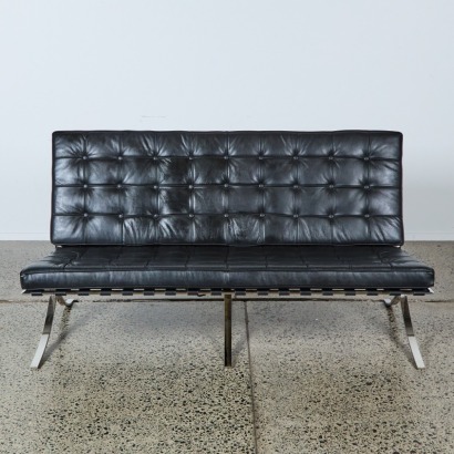 A Mies van der Rohe Barcelona Style Leather Sofa