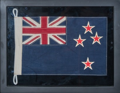 A Small Framed New Zealand Flag