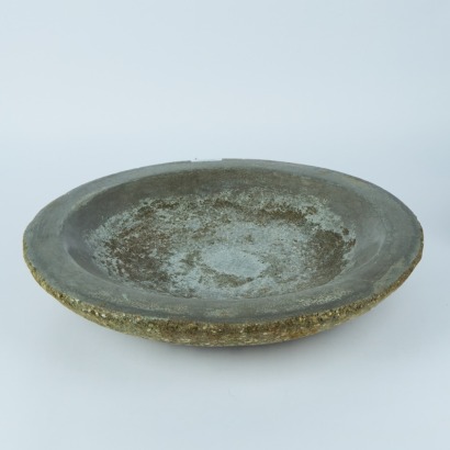 A Large Cast Concrete Bowl