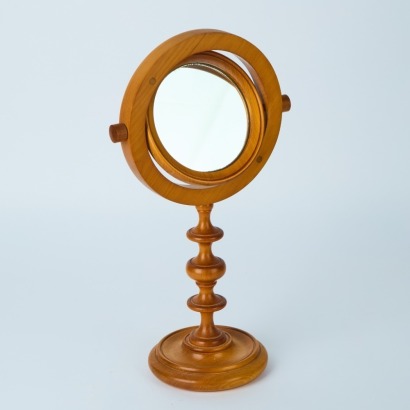 A Wood Turned Vanity Mirror Made From NZ Kauri