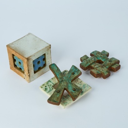 A Linda Bruce Wall Hangers and Cube