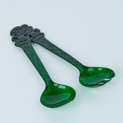 A Pair of Retro Tiki Salad Servers