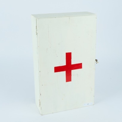 A Vintage Wooden First Aid Cabinet