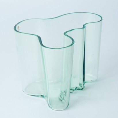 A Clear Glass Vase by Alvar Aalto for Iittala