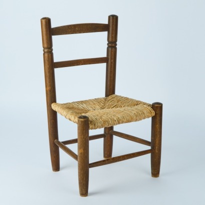 A Petite Vintage French Rush Chair