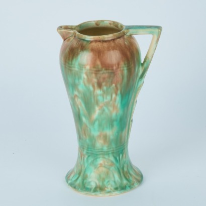 An Art Deco Flaxen Ware Vase by Wadeheath Pottery