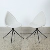 A Pair of Ottawa Chairs in Light Grey Felt by Karim Rashid for BoConcept