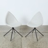A Pair of Ottawa Chairs in Light Grey Felt by Karim Rashid for BoConcept