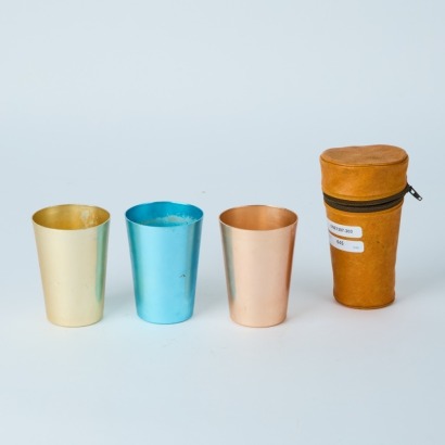 A Set of Retro Stacking Picnic Cups