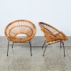 A Pair of 1950s French Rattan Chairs