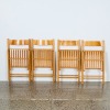 A Set of Four Vintage Italian Beech Folding Chairs - 3