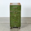 An Olive Drab Precision Engineering Mid-Century Filing Cabinet