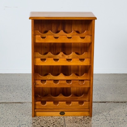 A Rimu 16 Bottle Wine Rack