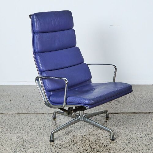 A Soft Back EA222 Recliner Chair by Charles and Ray Eames for Vitra