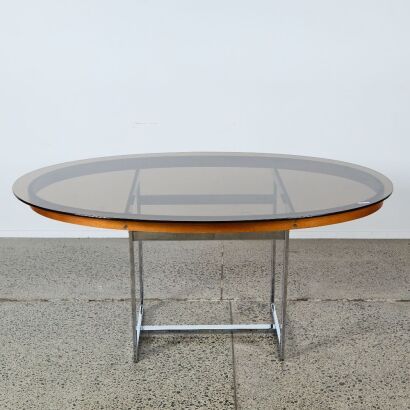 A Merrow & Associates Rosewood Oval Table