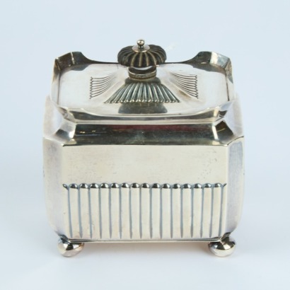 A Sterling Silver Tea Caddy