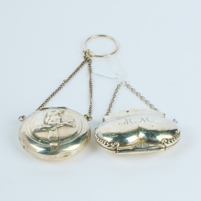A Pair of Sterling Silver Compacts