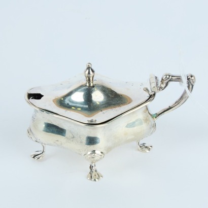 A Small Sterling Silver Sugar Caddy