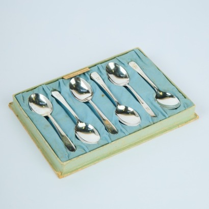 A Boxed Set of Sterling Silver Spoons