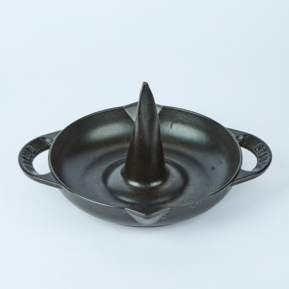 A Staub France Cast Iron Chicken Roaster