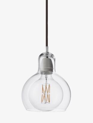 A Trio of & Tradition Mega Bulb Pendants, Black Cords