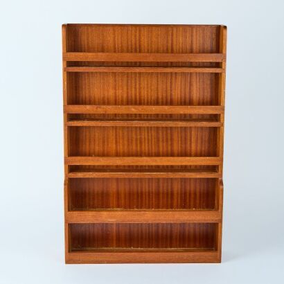 A Mid-Century Mahogany Spice Rack