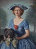 PHILIP AGNEW LAMBE Portrait of Lady in Blue with Dog