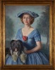 PHILIP AGNEW LAMBE Portrait of Lady in Blue with Dog - 2