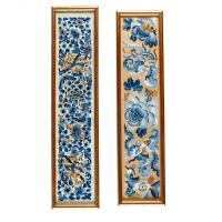 A Pair of Chinese Embroidery Silk Panels