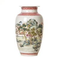 A Chinese Republic Period Famille Rose 'Landscape' Vase