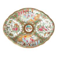 A Chinese Canton Famille Rose Oval Dish