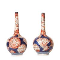 A Pair of Japanese Imari Vases