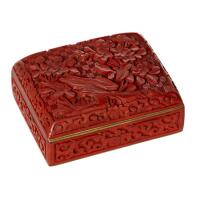 A Chinese Carved Cinnabar Lacquered Box