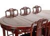A Chinese Rosewood Oval Table, Six Chairs - 2