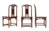 A Chinese Rosewood Oval Table, Six Chairs - 6