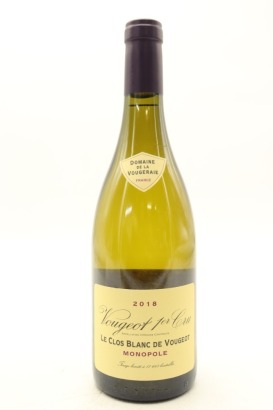 (1) 2018 Domaine de la Vougeraie Le Clos Blanc de Vougeot Monopole, Vougeot Premier Cru [JR17] &diams;