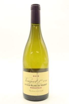 (1) 2015 Domaine de la Vougeraie Le Clos Blanc de Vougeot Monopole, Vougeot Premier Cru [JR17] &diams;