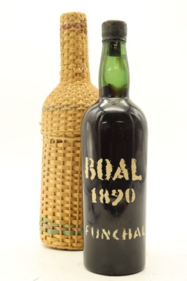 (1) 1890 Funchal Wine Co. Bual with Basket Bottle Cover, Madeira (MS)