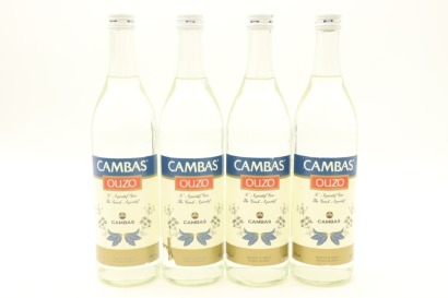 (4) Cambas Ouzo, Greece, 40% ABV, 700ml