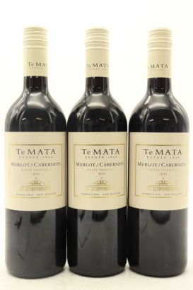 (3) 2010 Te Mata Estate Vineyards Merlot - Cabernet, Hawke's Bay