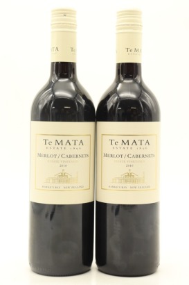 (2) 2010 Te Mata Estate Vineyards Merlot - Cabernet, Hawke's Bay