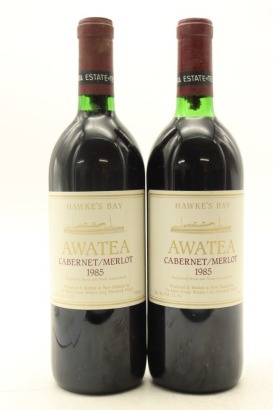 (2) 1985 Te Mata Estate 'Awatea' Cabernets - Merlot, Hawke's Bay