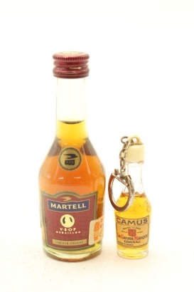 (1) Martell & Camus Cognac Miniatures, 2 Bottles Sold as One Lot